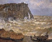 Rough Sea at Etretat Claude Monet